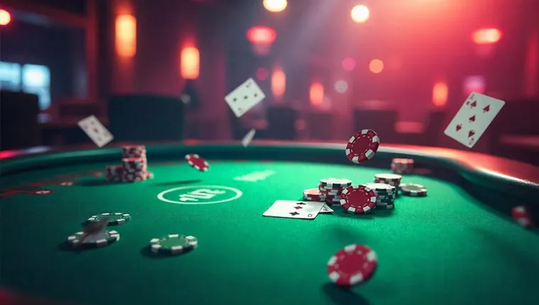 Baccarat table at jili777 live casino with betting chips